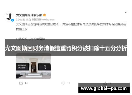 尤文图斯因财务造假遭重罚积分被扣除十五分分析 尤文图斯因财务造假遭重罚积分被扣除十五分分析